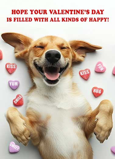 Happy Hearts Dog Funny      Happy, Happy Valentine's Day